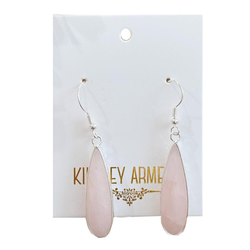Kinsley Armelle Pink Teardrop Earrings